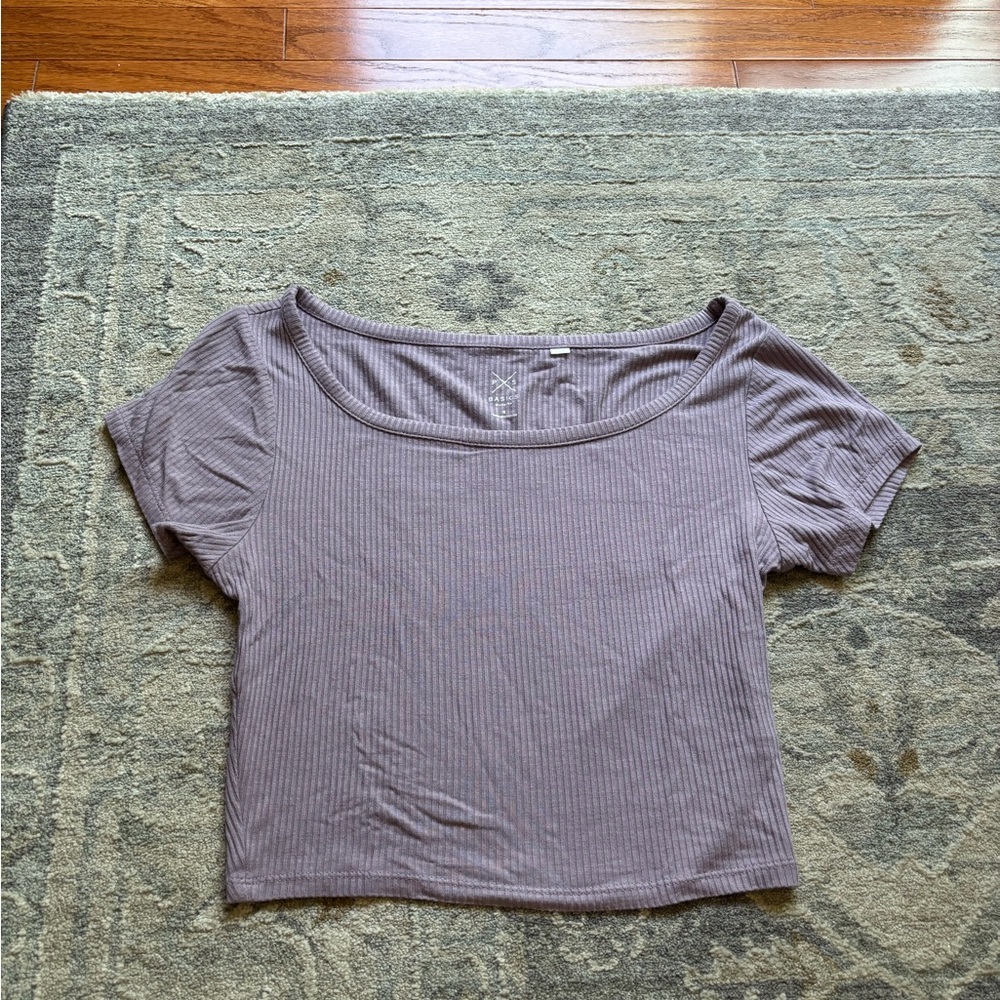 PacSun Purple Crop Top Relaxed Fit